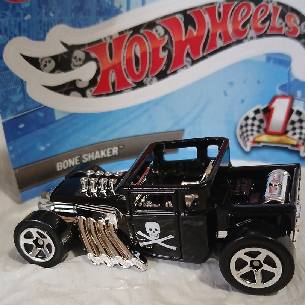 Hot Wheels Black and Silver Bone Shaker Mystery Model Toy Car